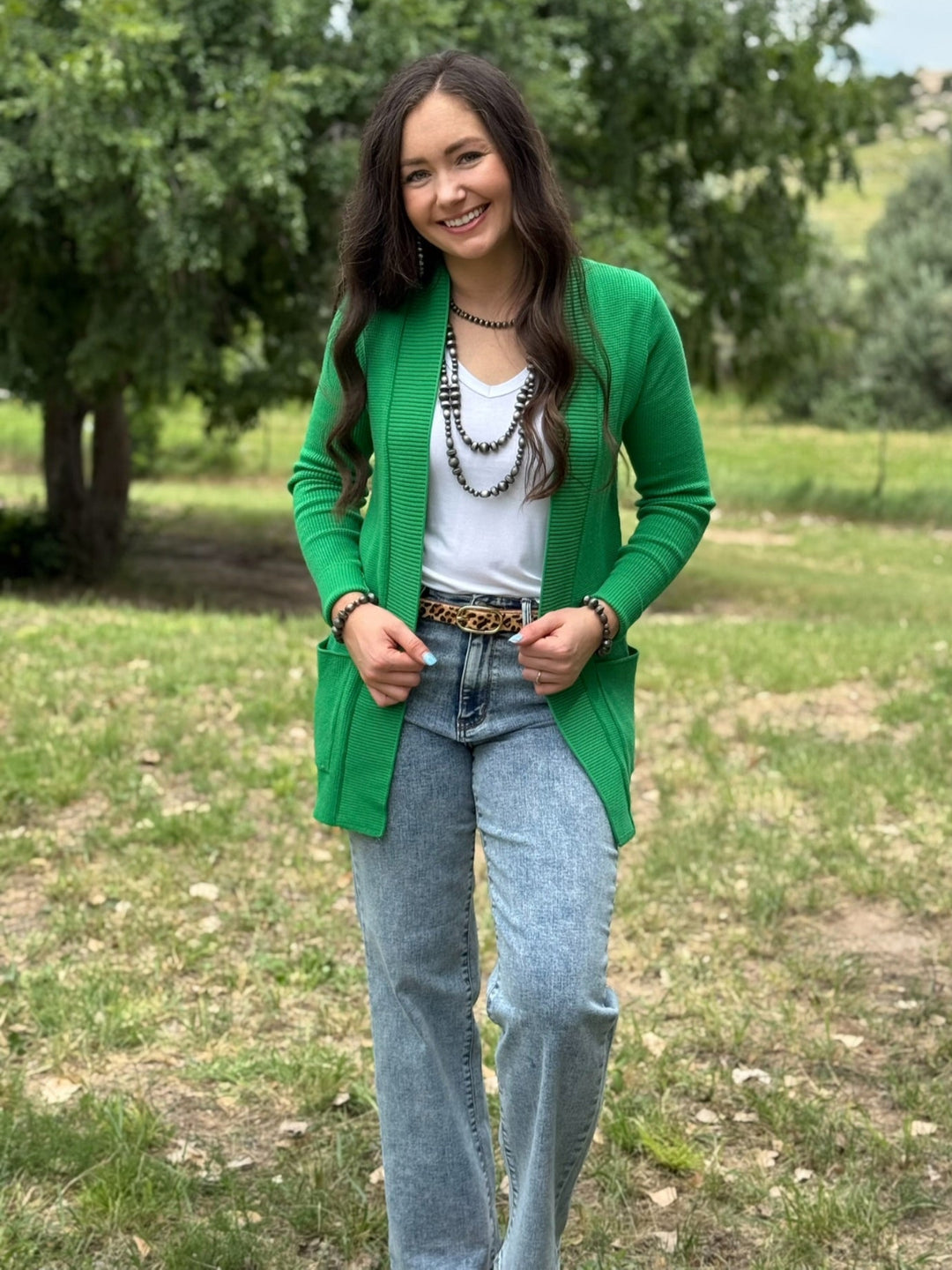 Zora Waffle Knit Cardigan