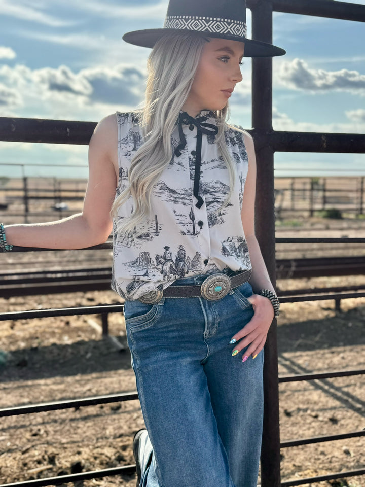 Wild West Sleeveless Top