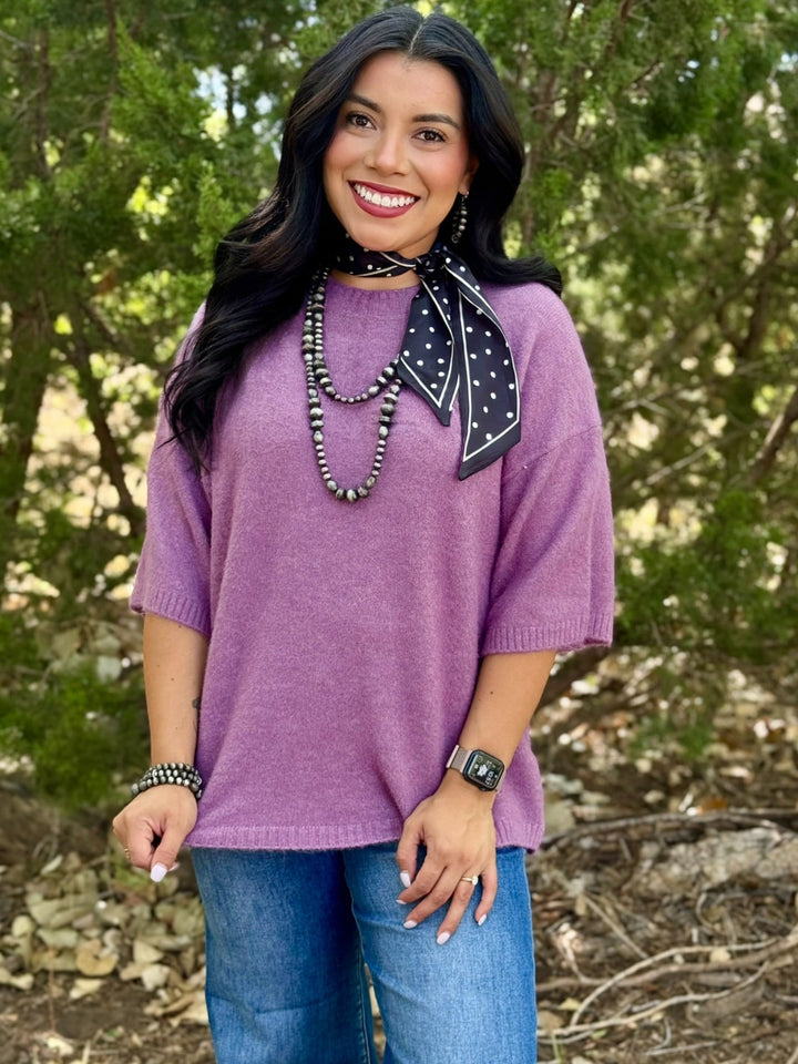 Purple Soft Plush Sweater