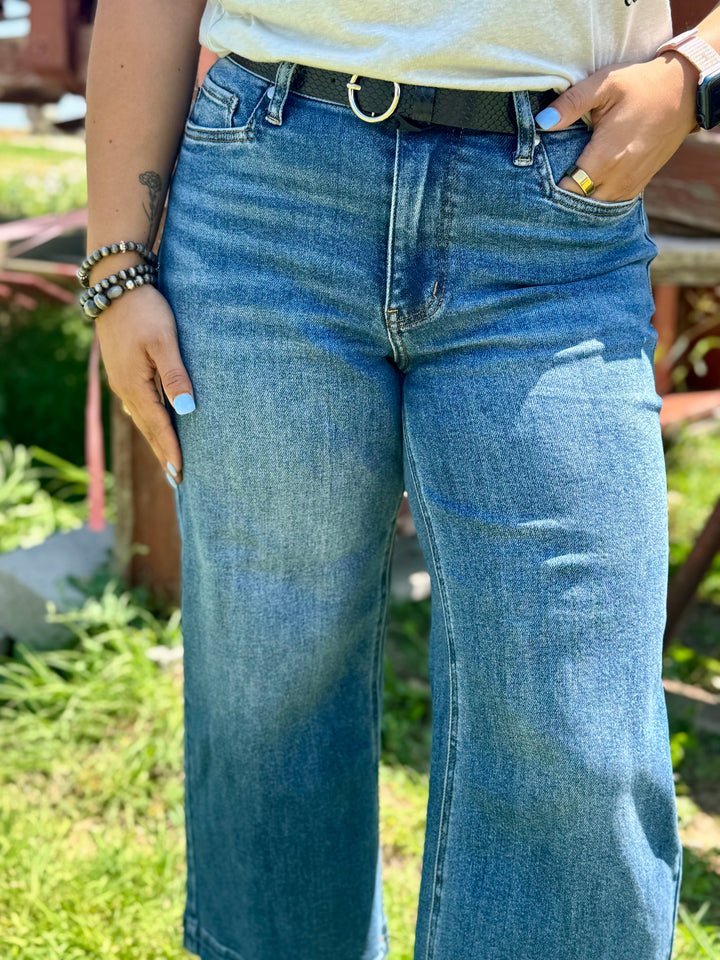 Becky Wide Leg Crop Jean by Judy Blue