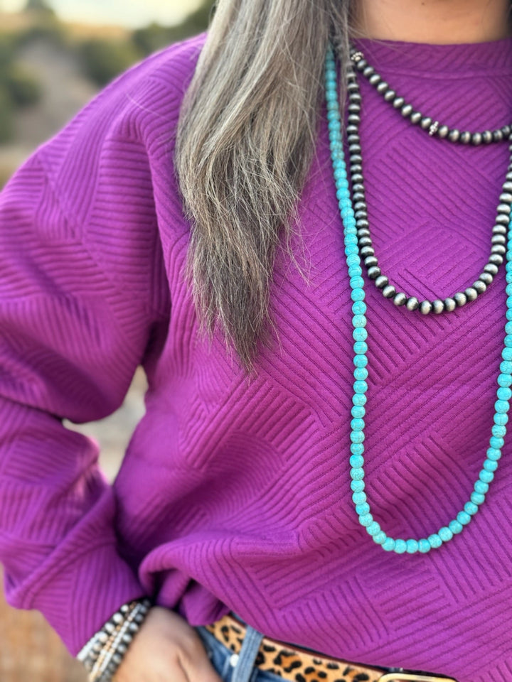 Penny Plum Textured Top