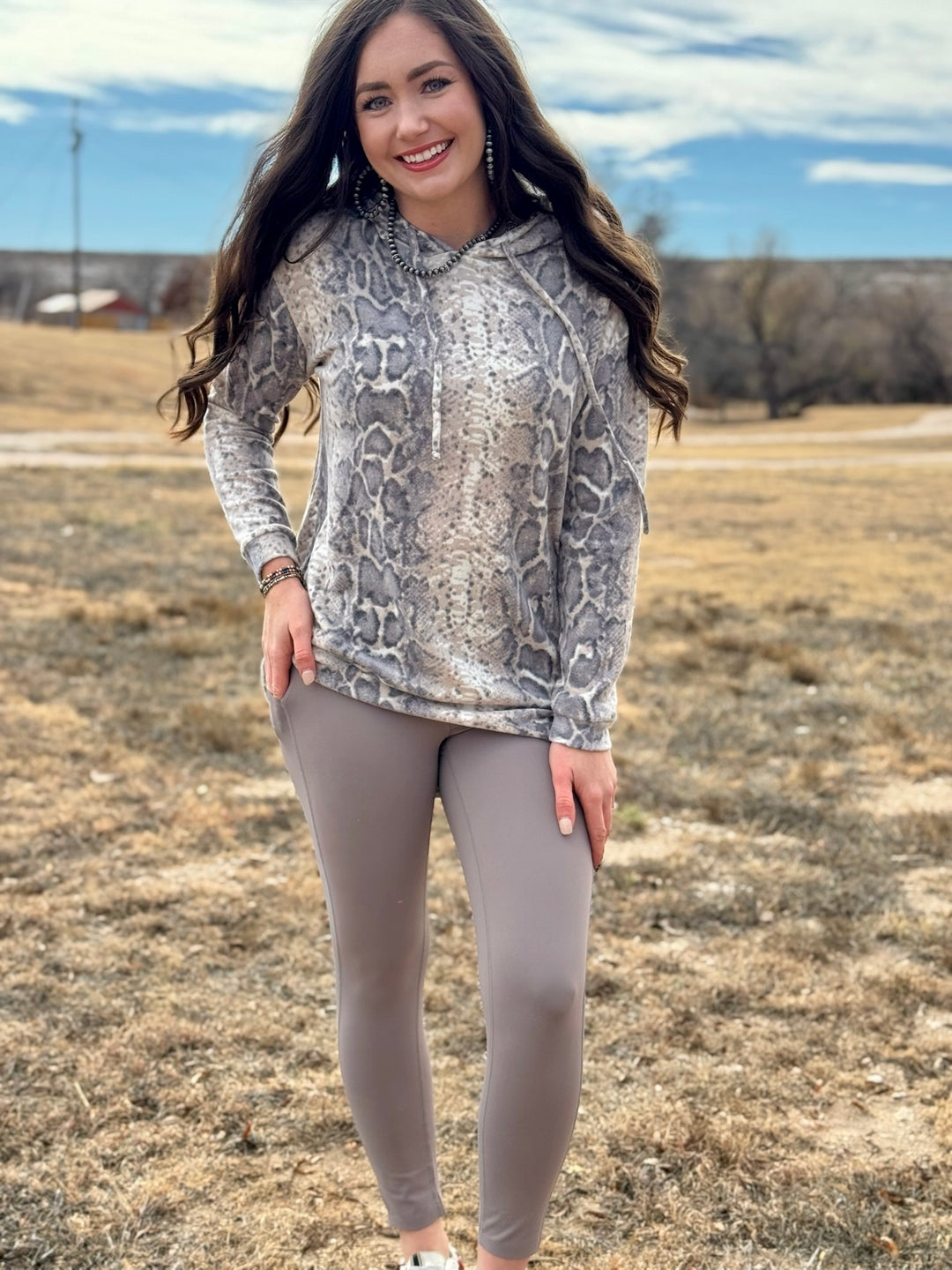 Marley Snakeskin Hoodie by Texas True Threads