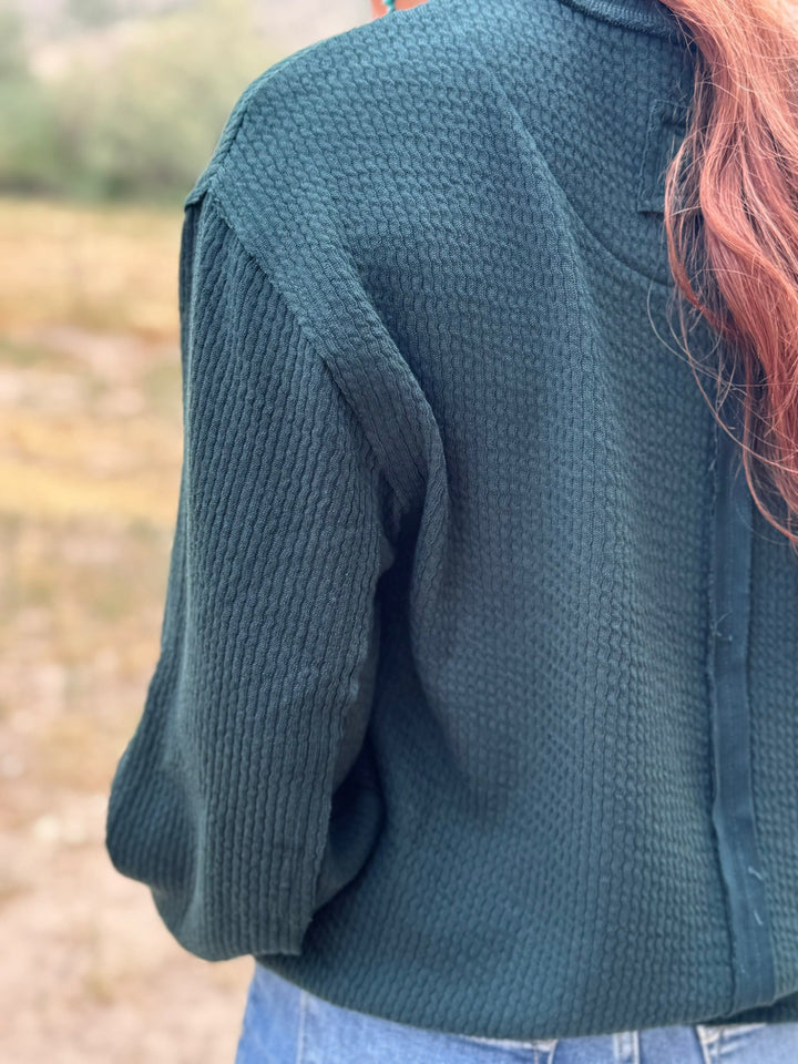 Everest Green Textured Top