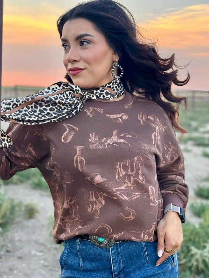 Ranching Days Brown Top