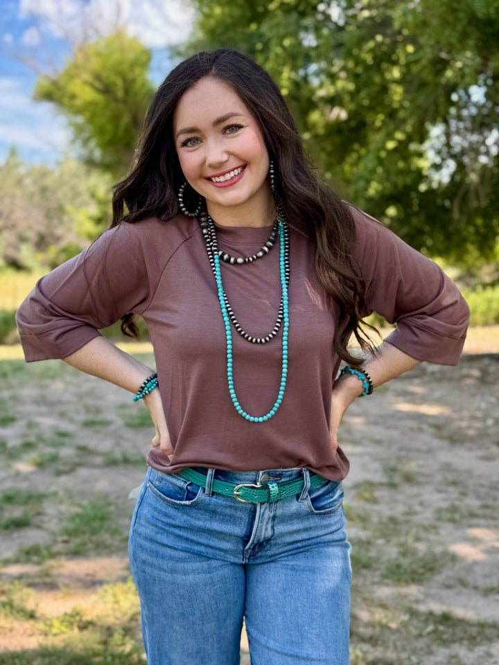 Chill Weekend Brown Top