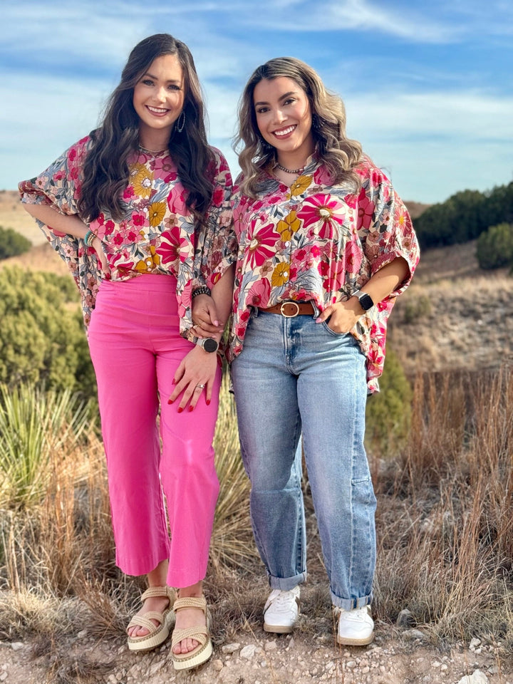 Bursting with Color Floral Top