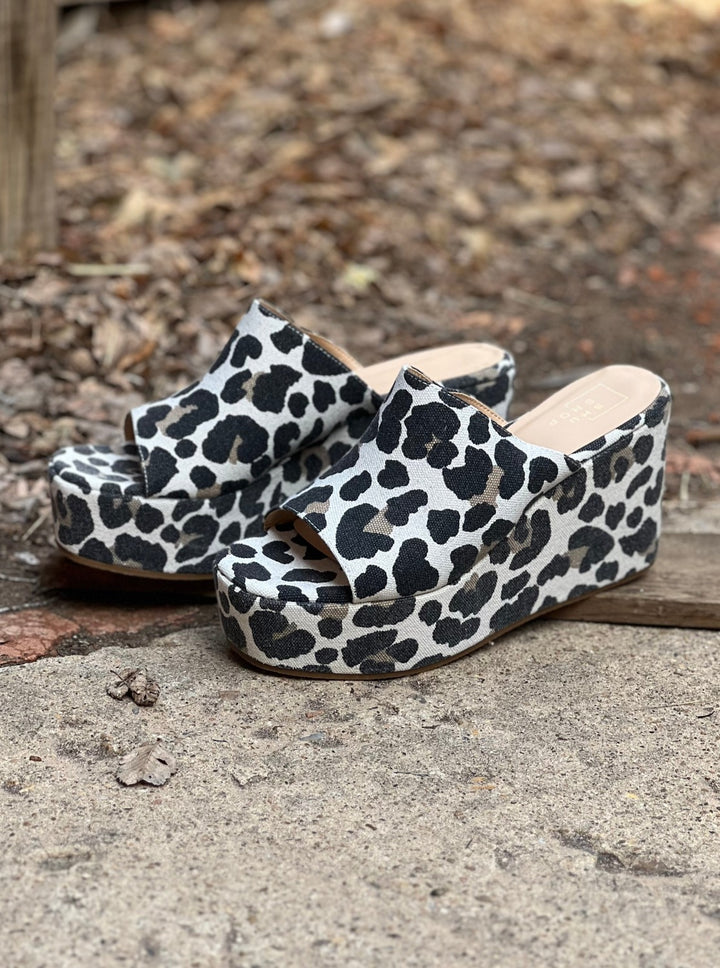 Ilaria Leopard Wedge Shoe by Shu Shop