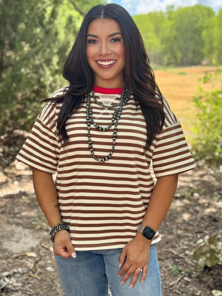 Back on Campus Striped Top
