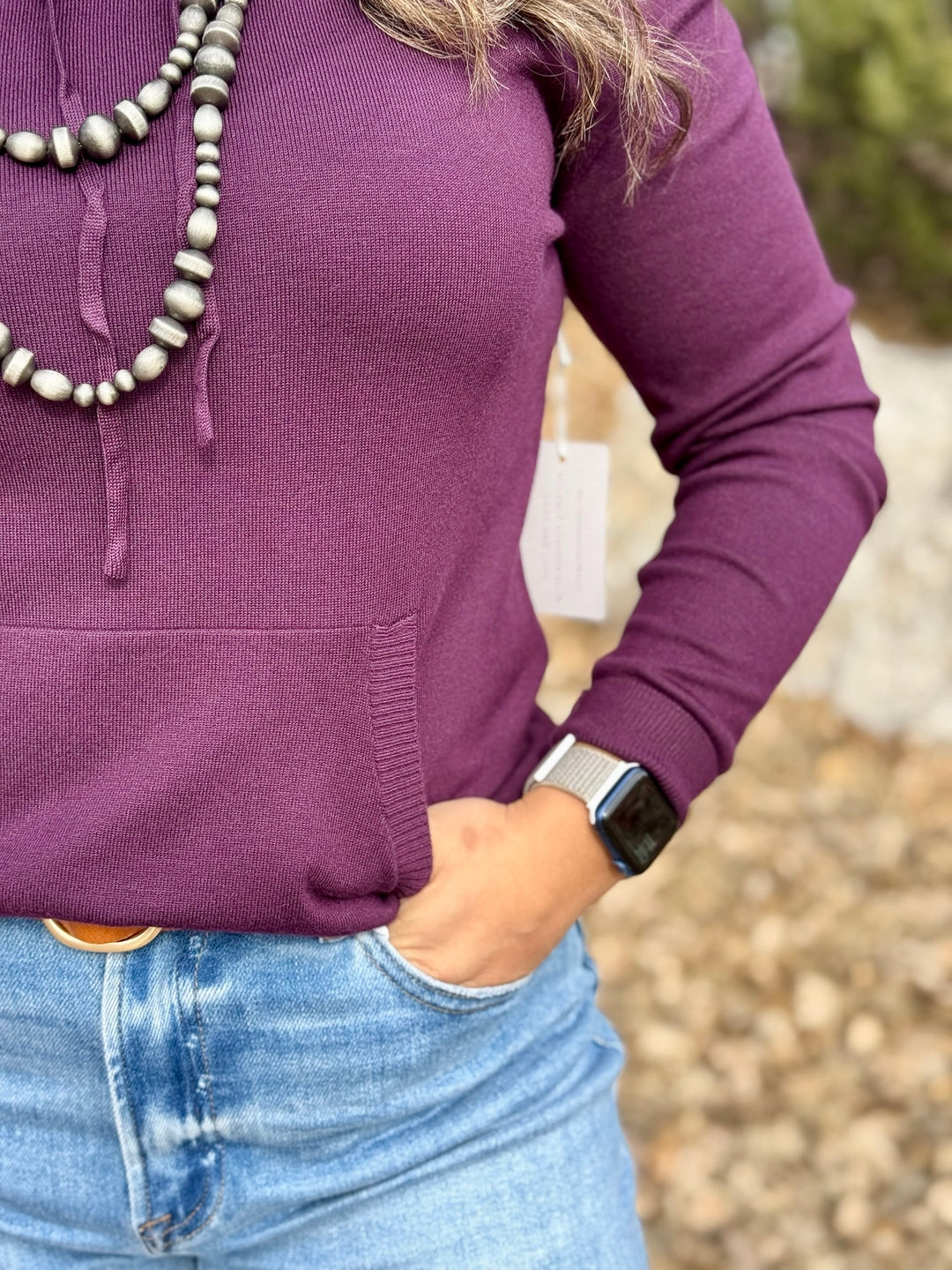 Sophia Purple Hooded Sweater