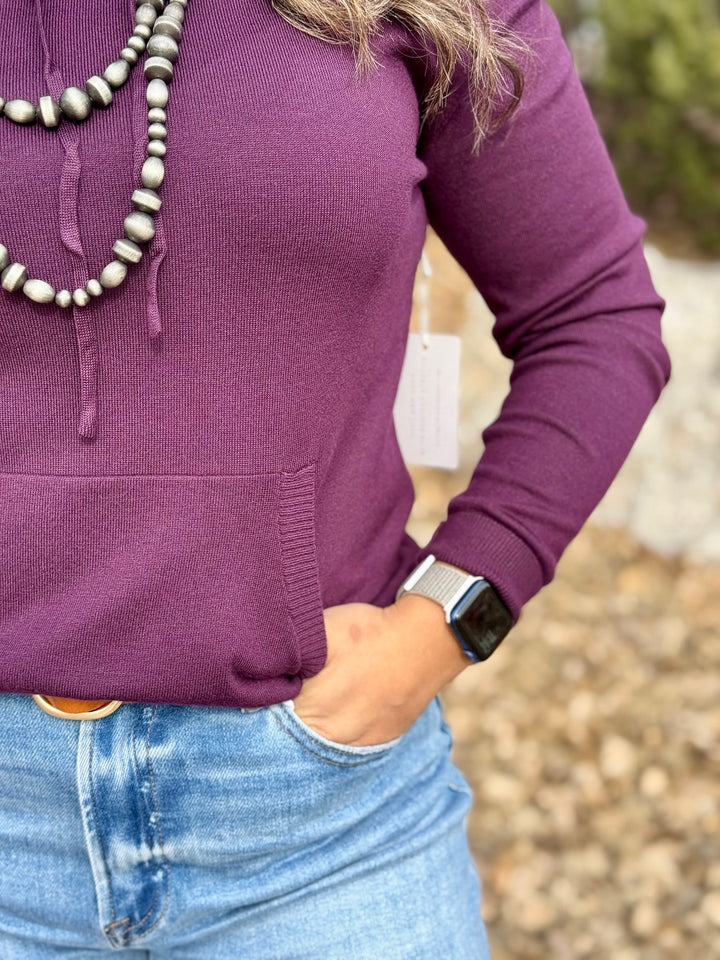 Sophia Purple Hooded Sweater