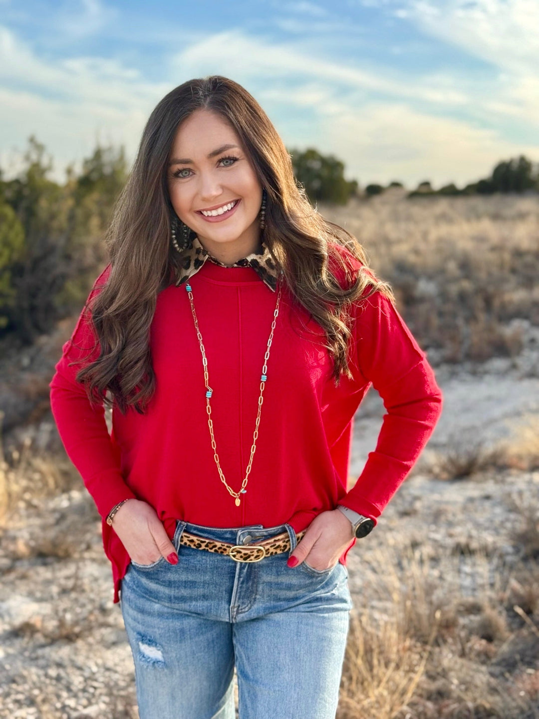 Payton Red Ultra Soft Sweater