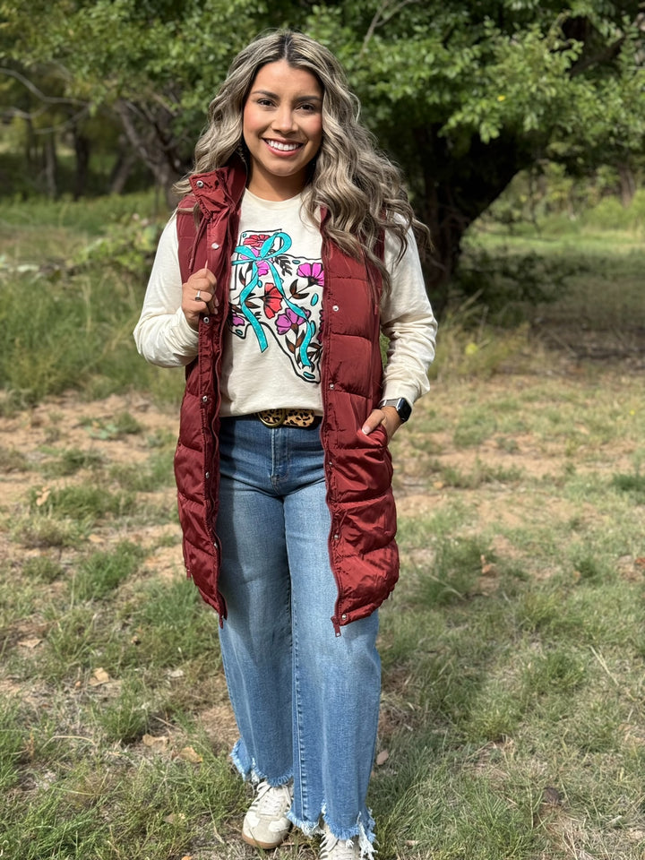 Alice Long Puffer Vest