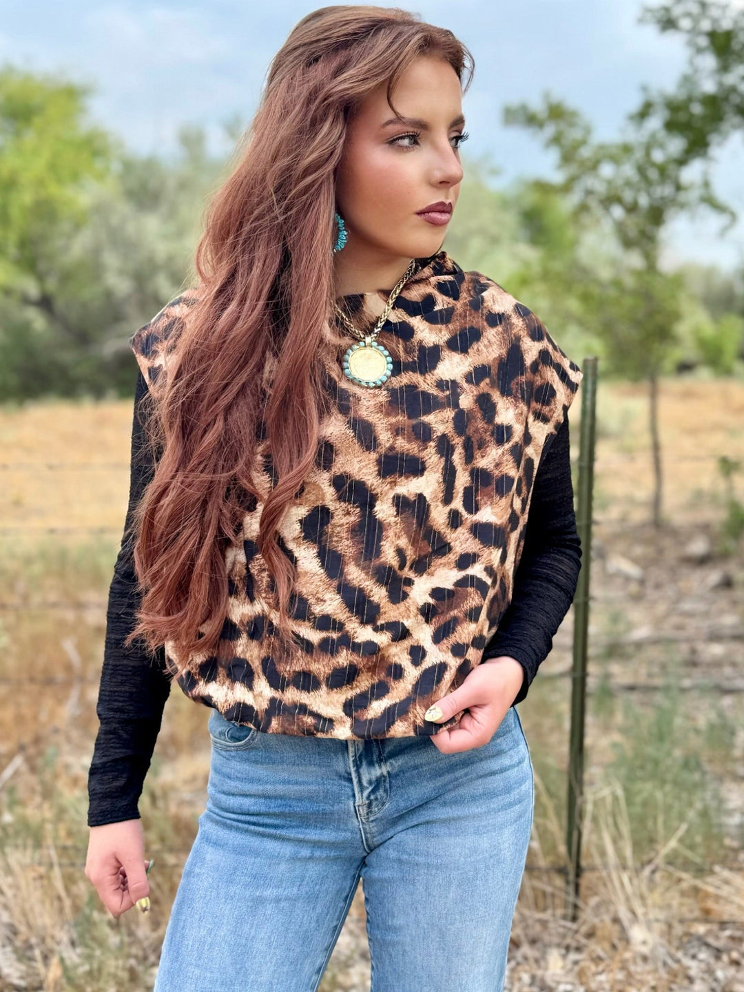 Dazzling Leopard Sleeveless Top