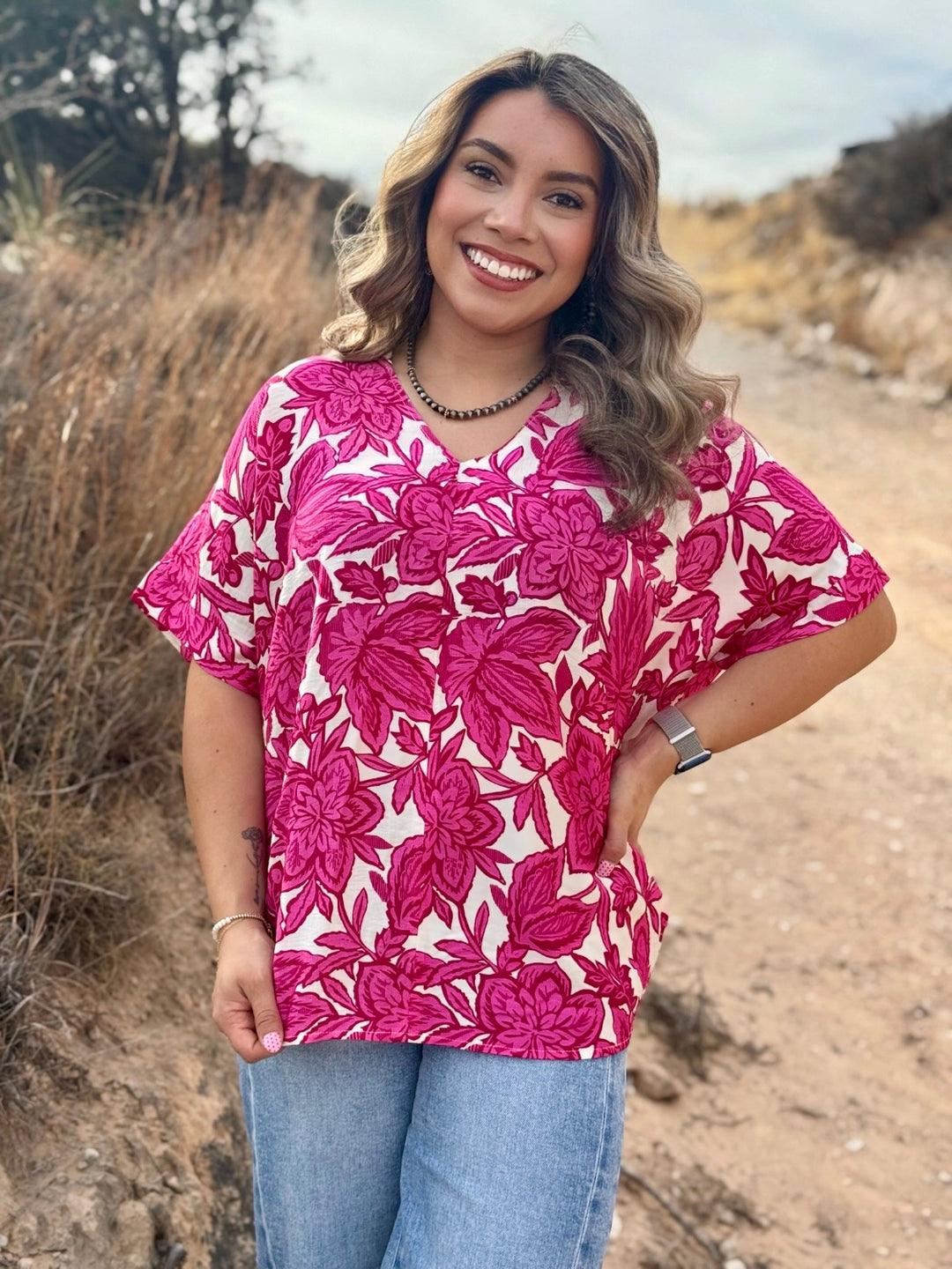 Dalia Pink Floral Top