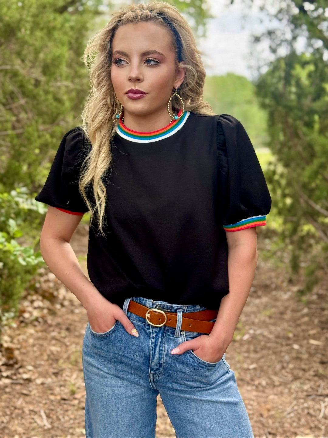 Tyerin Contrast Hem Top