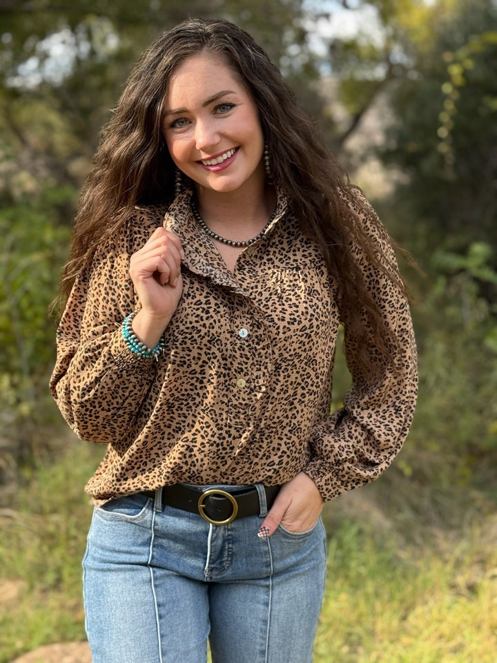 Shelly Leopard Blouse