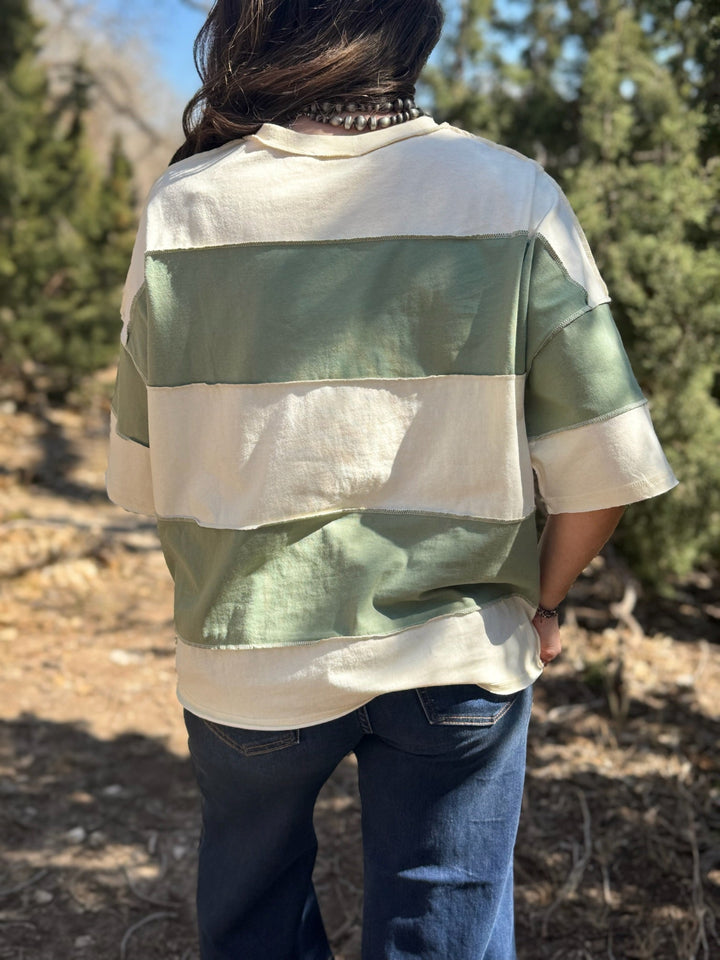 Romy Cream Striped Top