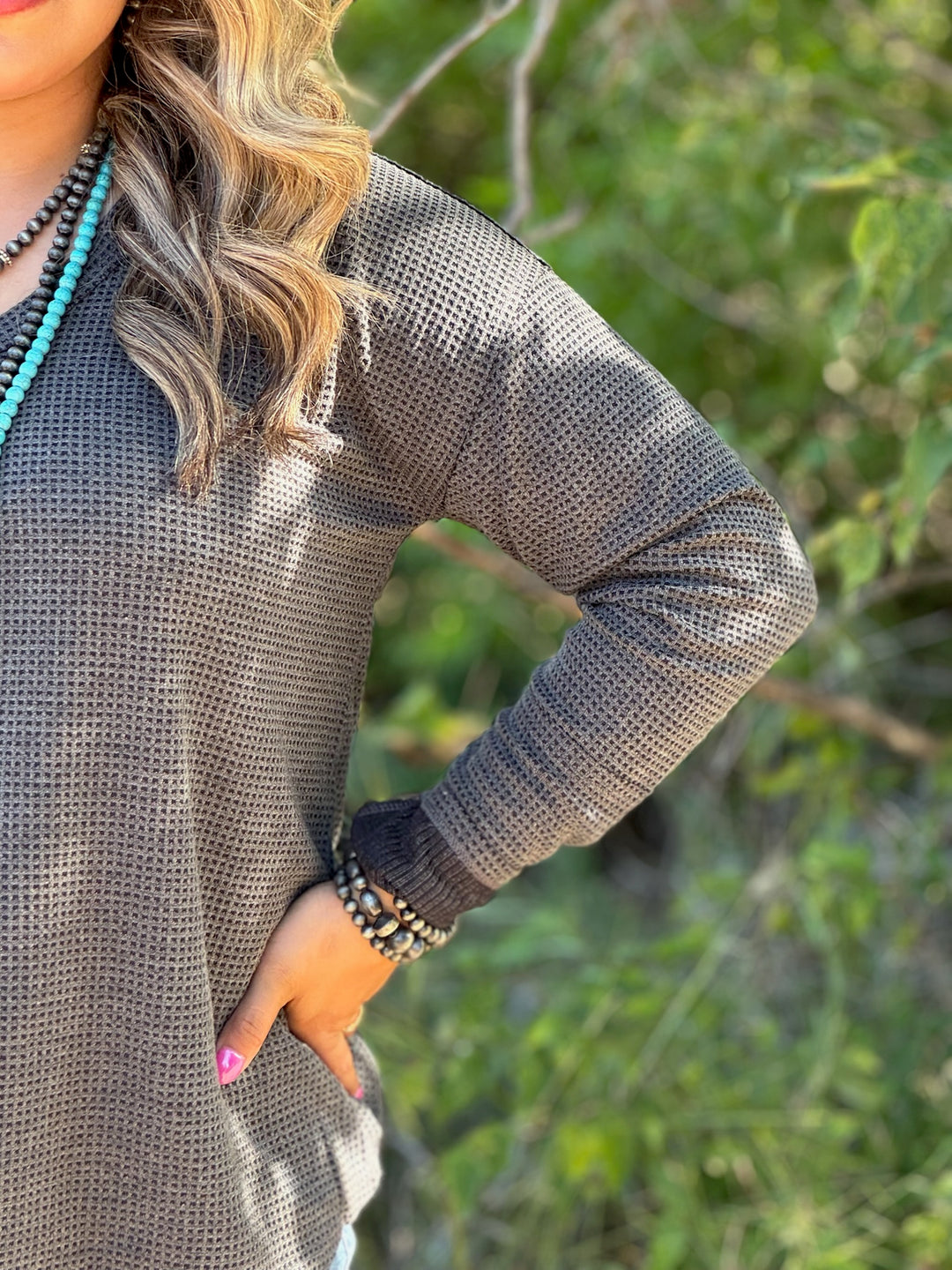 Saylor Waffle Knit Top