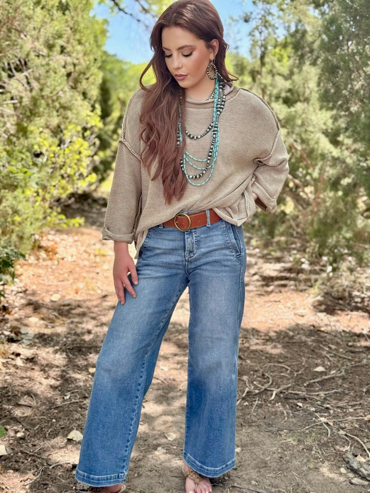 Tanya Tan Exposed Hem Sweater