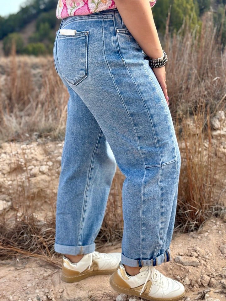 Lennon Medium Wash Barrel Jean