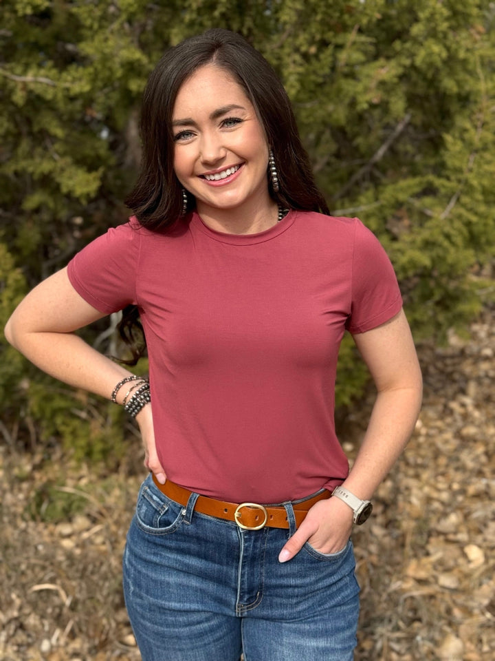 Andi Mauve Basic Top