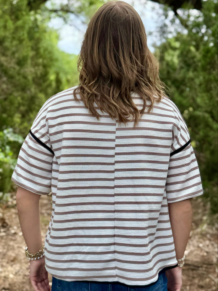 Styli Ribbed Knit Top