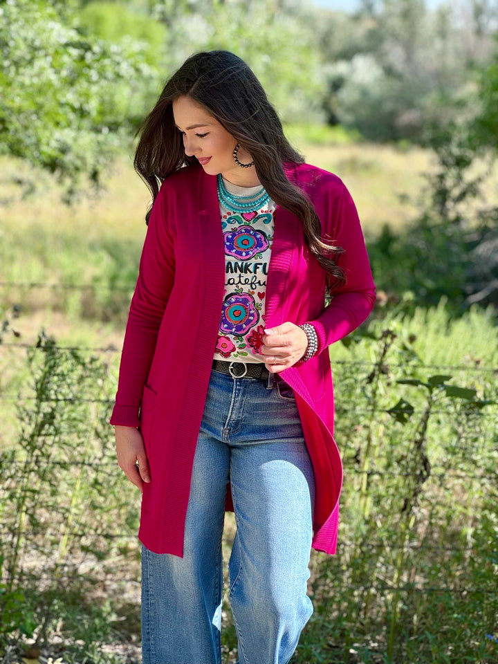 Jordon Hot Pink Cardigan