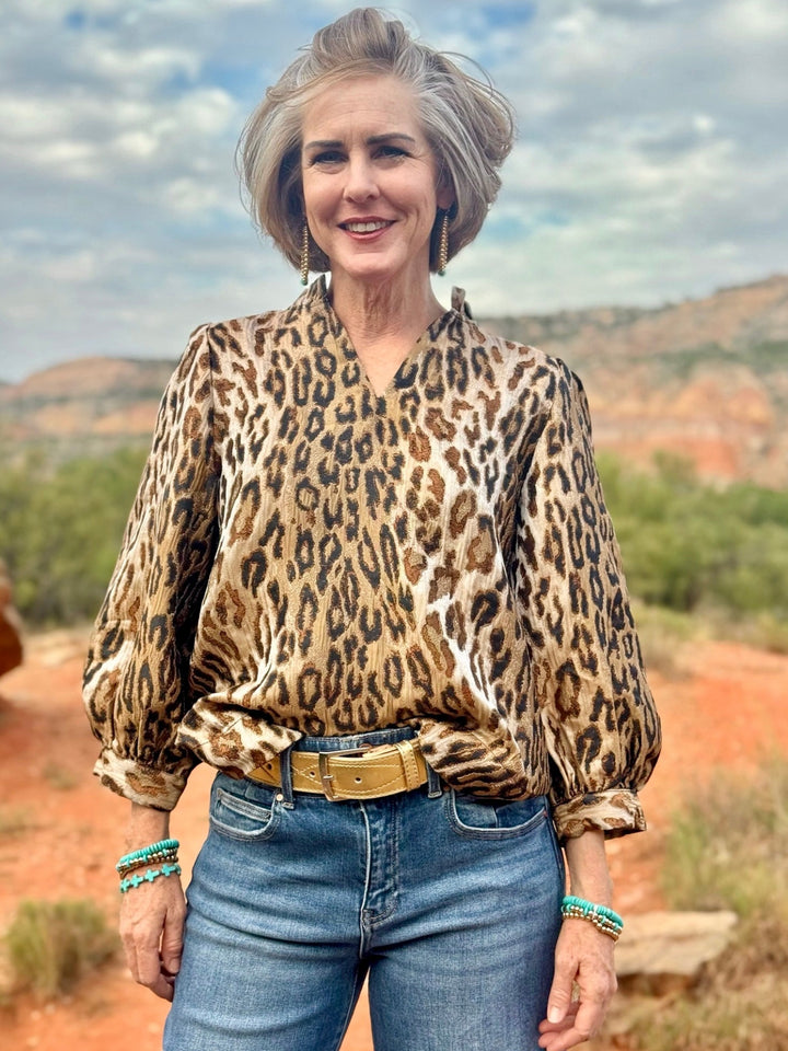 Looking Like a Yes Leopard Top