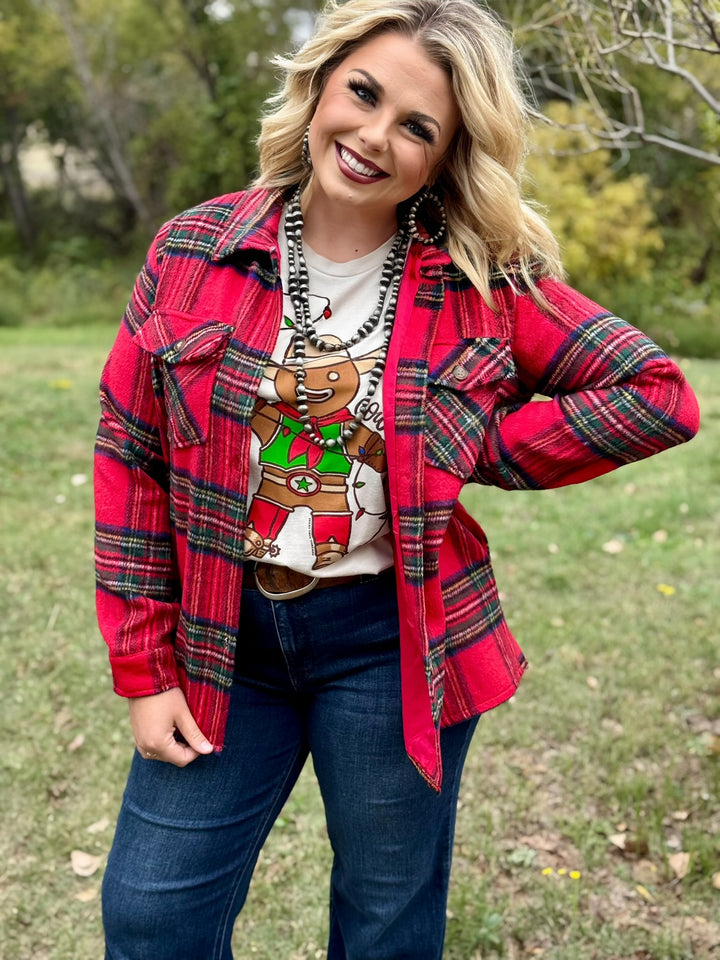 Brecken Red Plaid Shacket