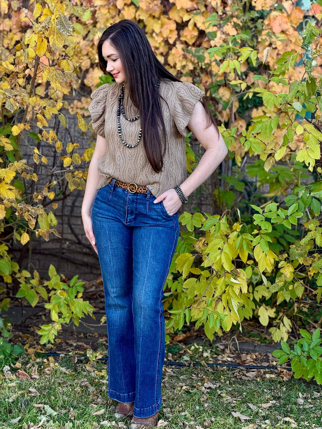 Kimberly Mid Rise Trouser Bootcut Jean by Judy Blue