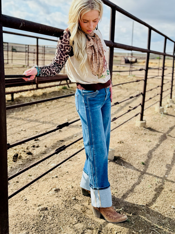 Boston Wide Cuff Jean by Risen