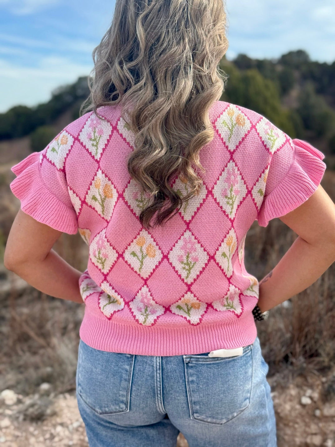 Emery Pink Floral Sweater
