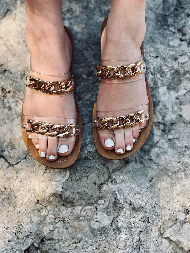 Seeing Double Clear Sandal