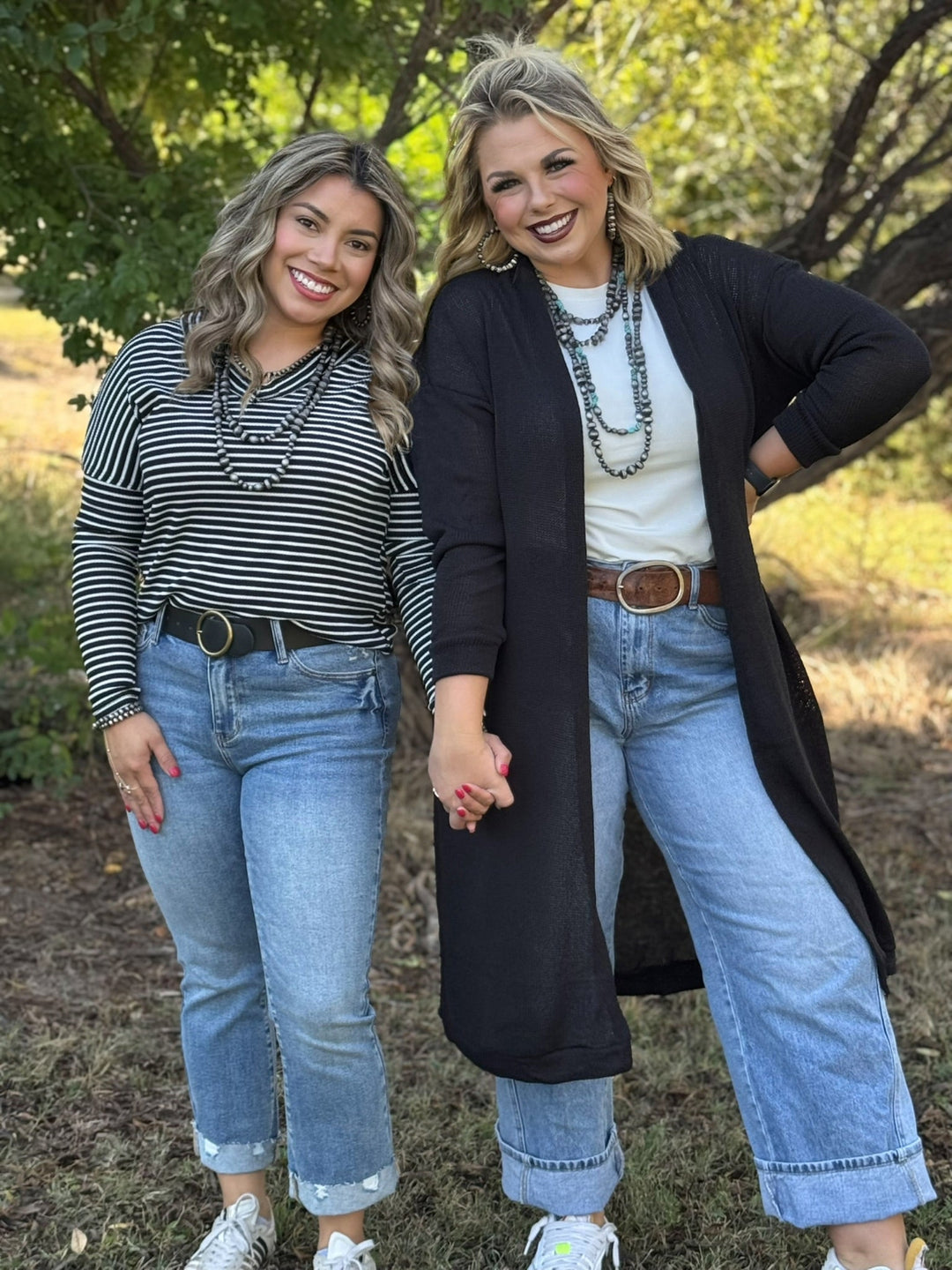 Ester Long Black Knit Cardigan