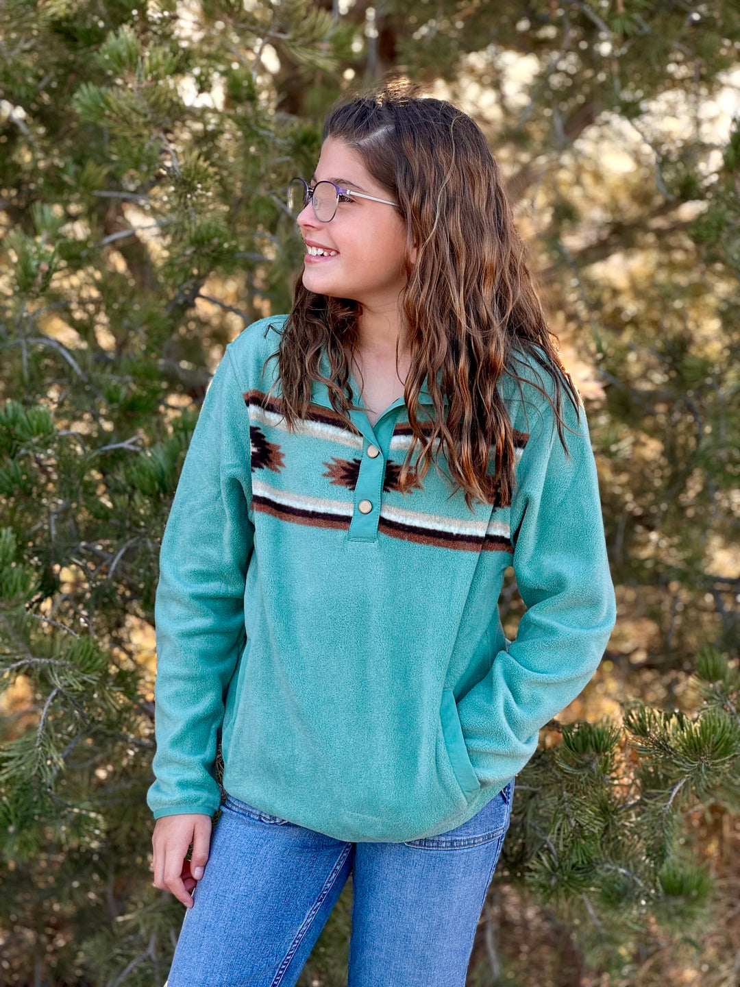 Mint Youth Fleece Pullover