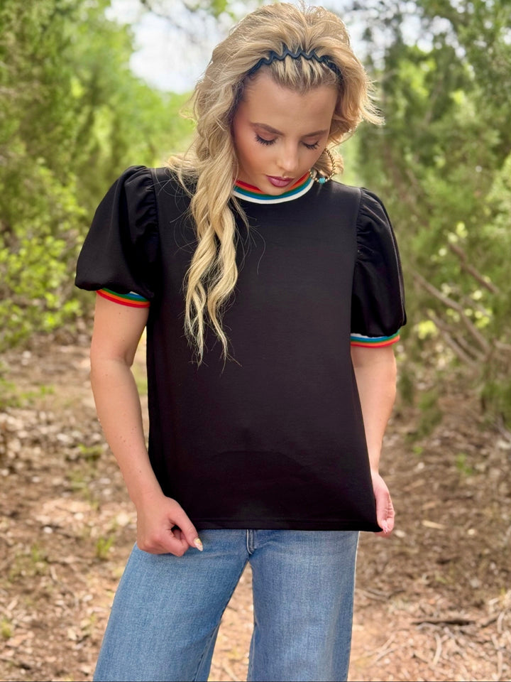 Tyerin Contrast Hem Top