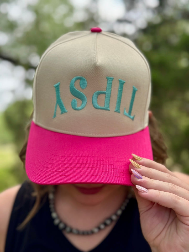 TIPSY Embroidered Canvas Cap