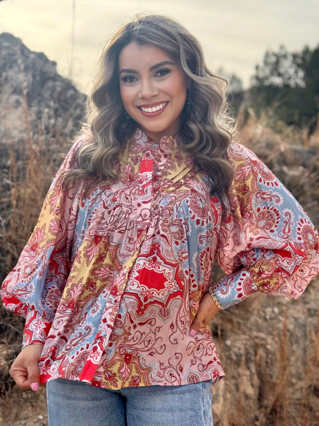 Hilde Peasant Sleeve Top