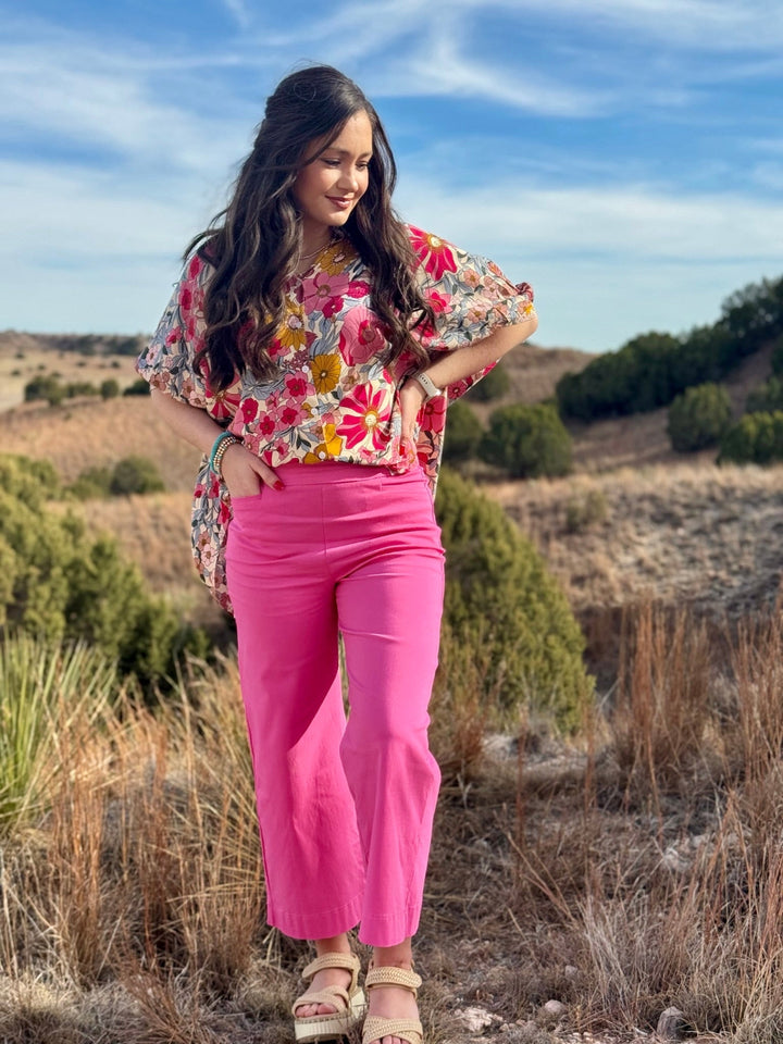 Bursting with Color Floral Top