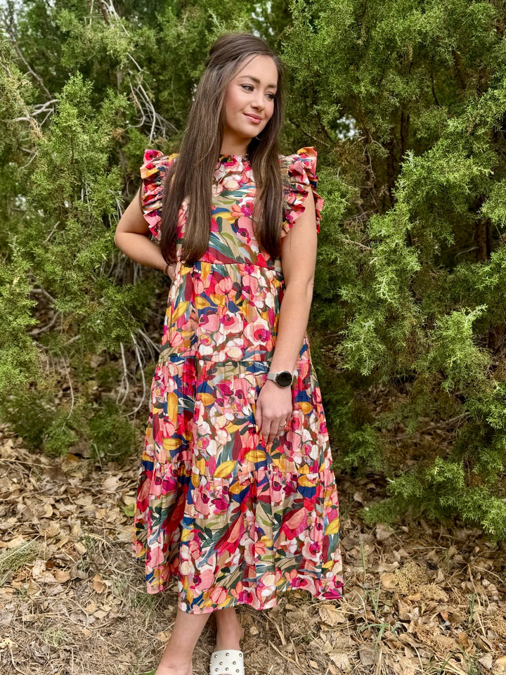 Veronica Floral Midi Dress