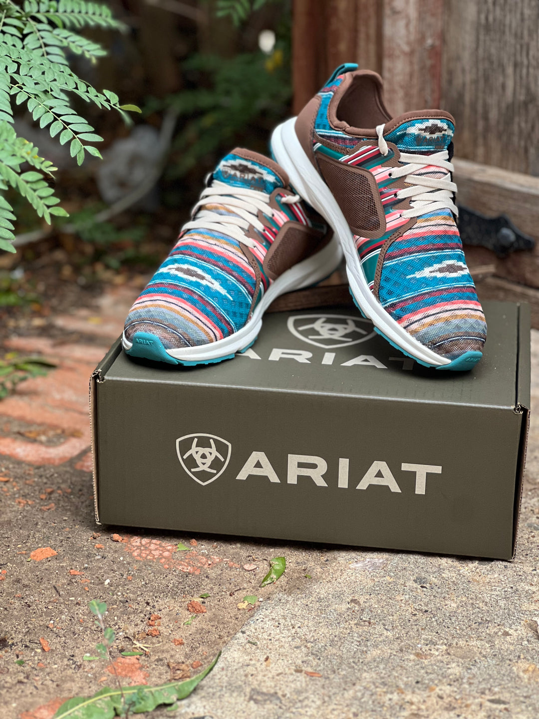 Fuse Pastel Turquoise Serape Sneaker by Ariat