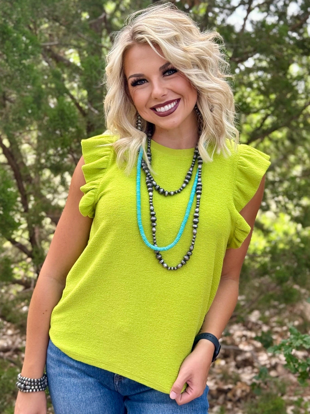 Glow Get Em Ruffle Sleeve Top