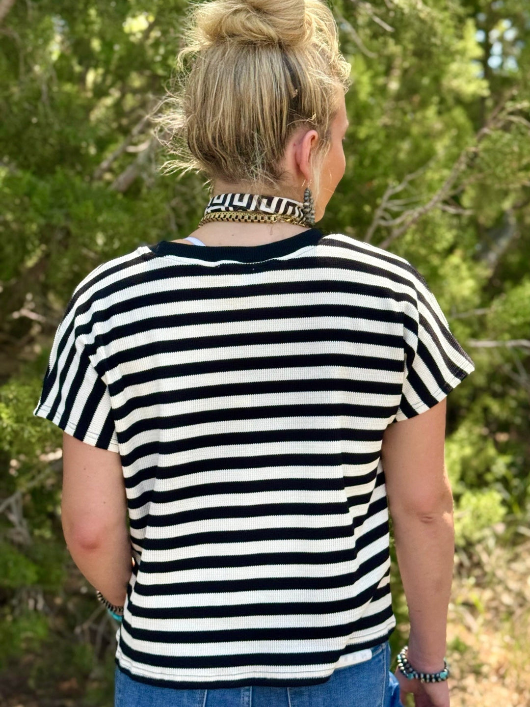 Official Black & White Stripe Top