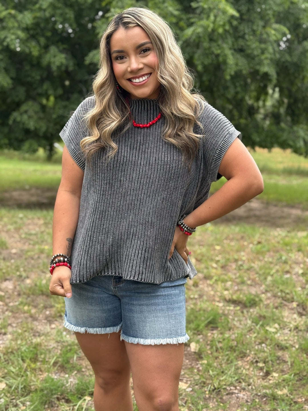 MaKenli Knit Sweater Top