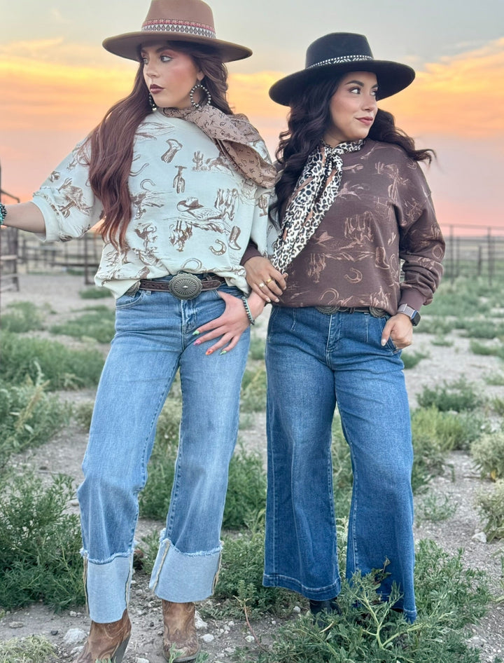 Wild Wild West Cream Top
