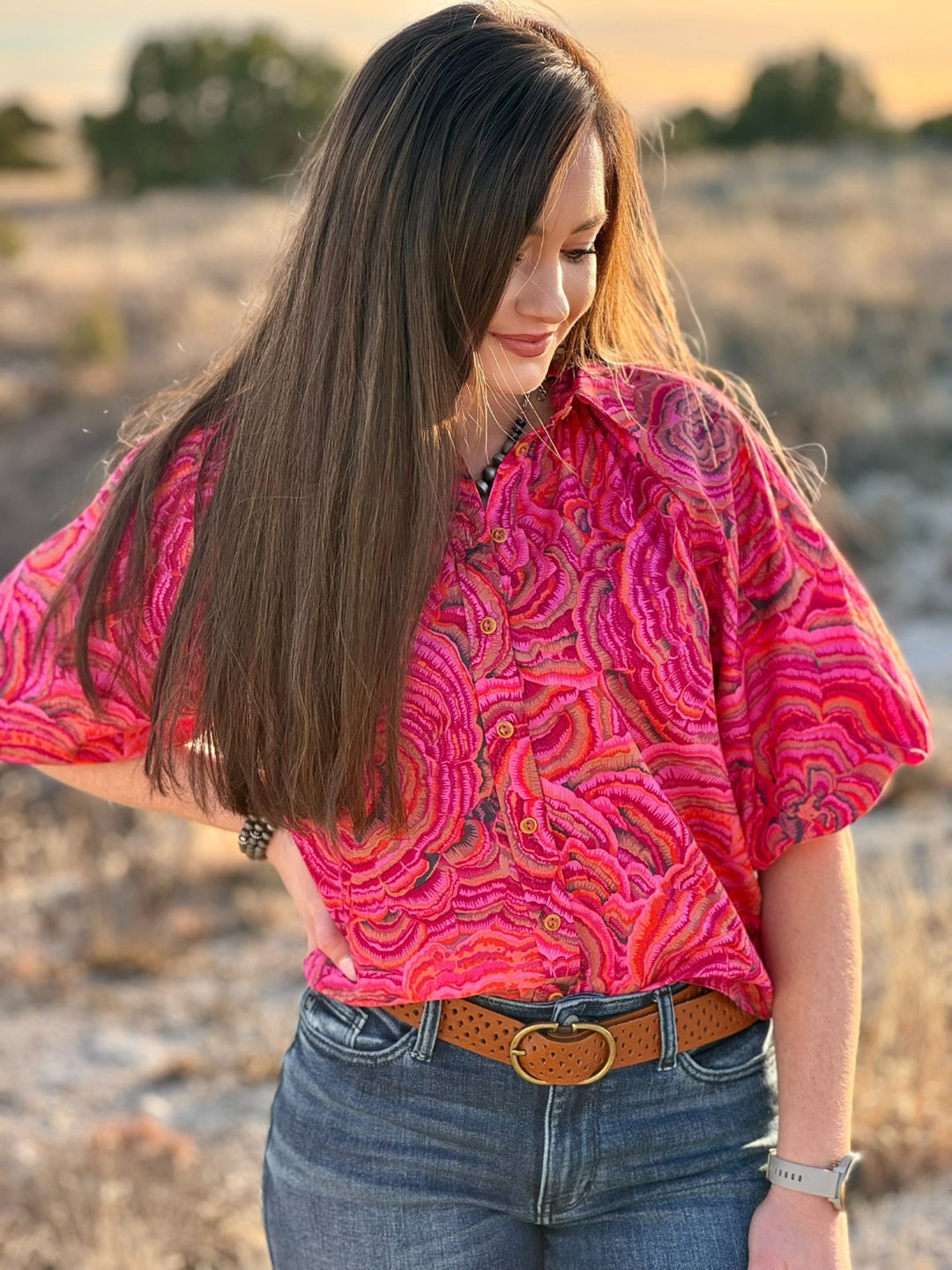 Taryn Pouf Sleeve Campshirt by Ivy Jane