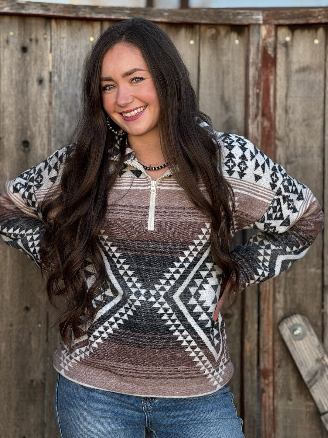 Heidi Aztec 1/4 Zip Pullover