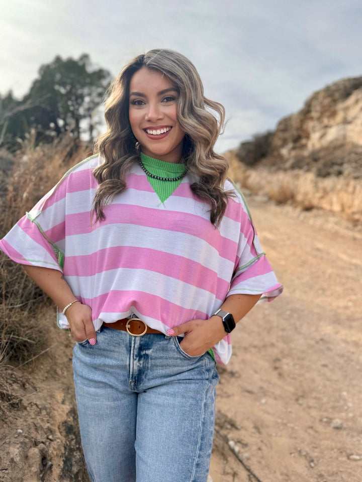 Kiki Pink & Green Top