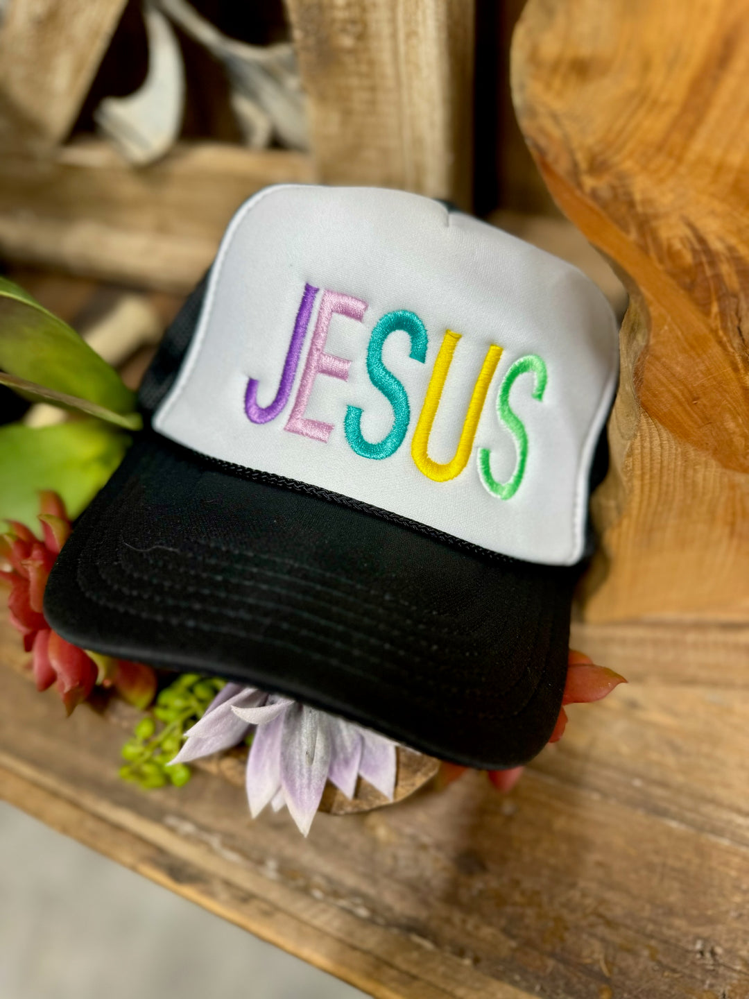 Jesus Embroidered Trucker Cap by Texas True Threads
