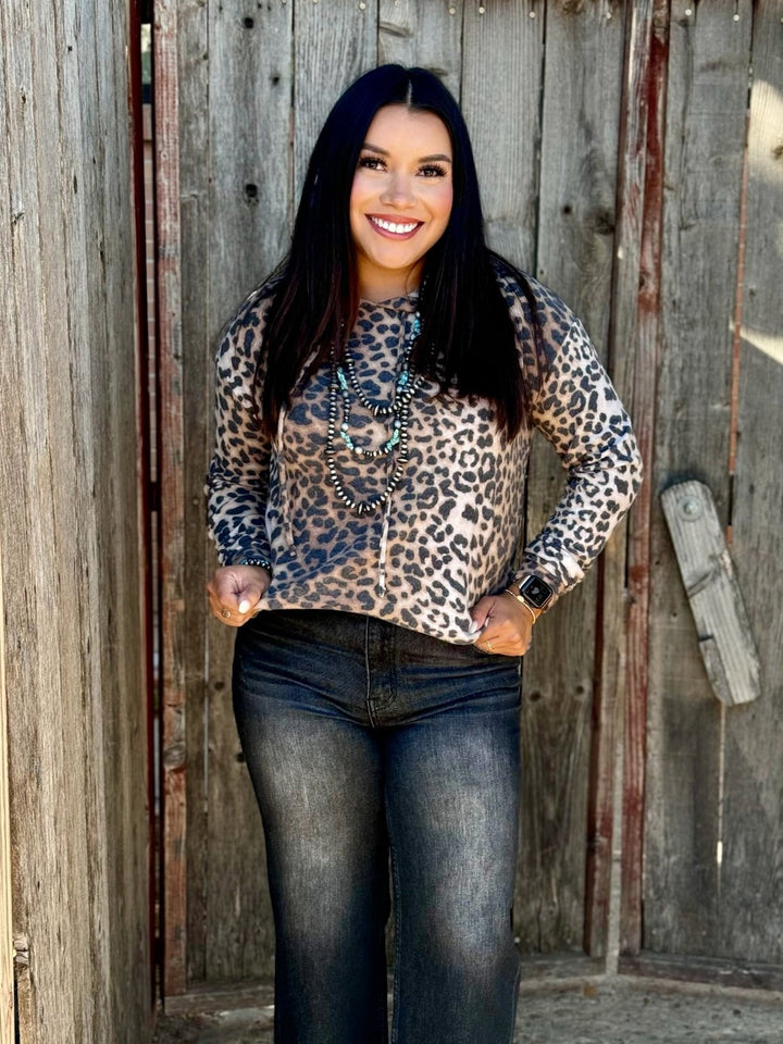 Leanna Leopard Hoodie by Texas True Threads